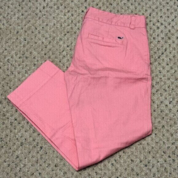 NEW Vineyard Vines women's size 4 Pink Cape Fit capri pants MSRP $118. - Picture 1 of 8